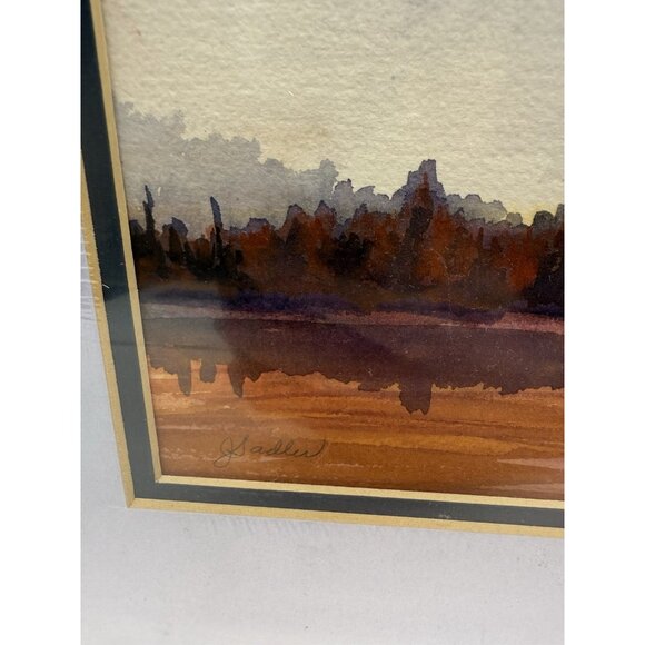 Original Southwest Desert Landscape Watercolor Painting With Double Mat - Picture 2 of 9